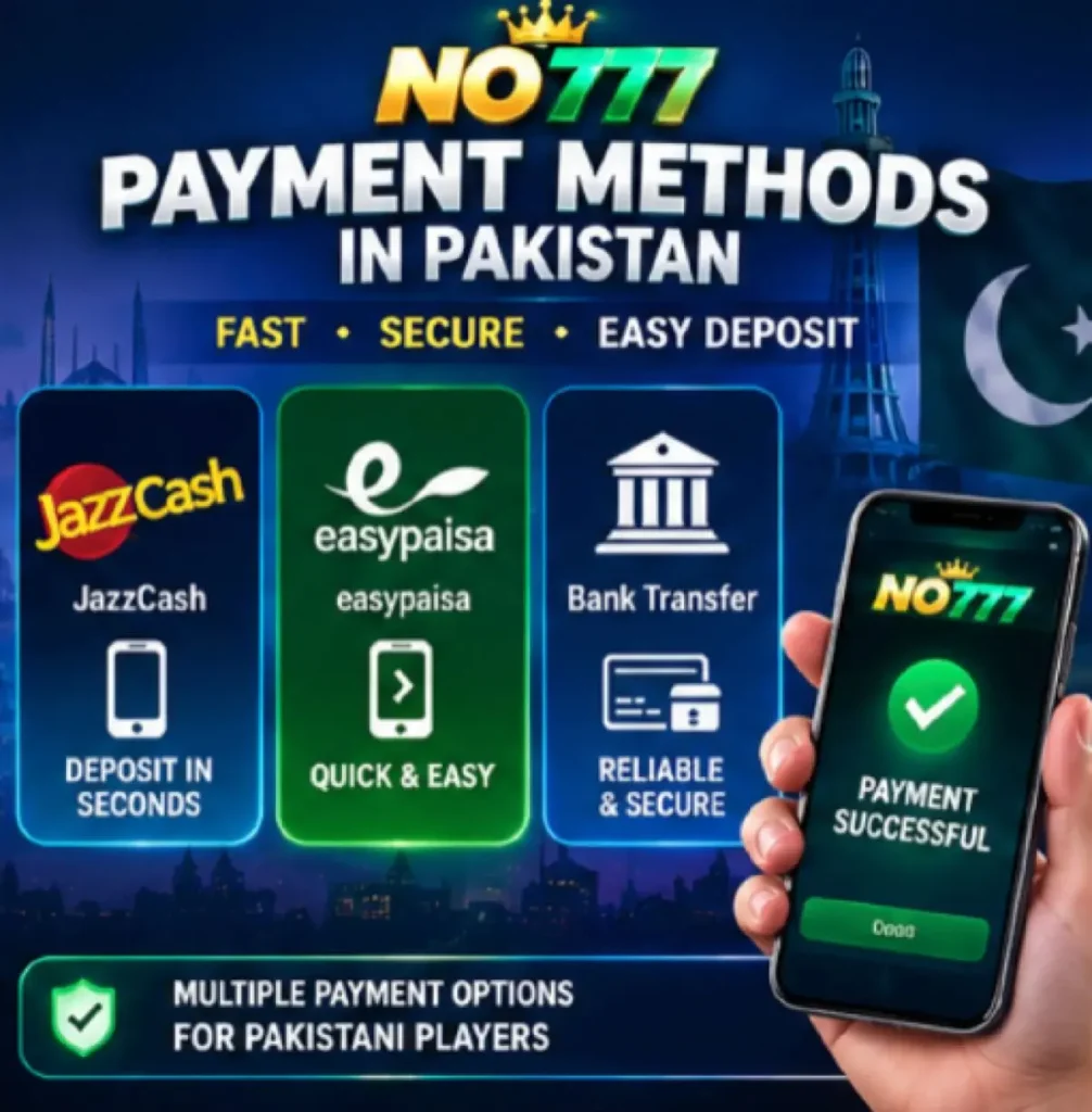 No777 Payment Methods in Pakistan